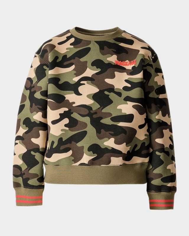 Kid's Sawyer Camo Crewneck Sweatshirt, Size 2-